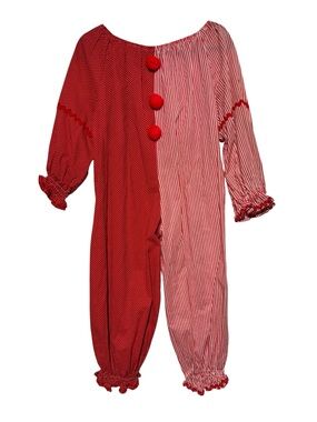 Vintage Handmade Clown Costume Patchwork Raggedy Ann Kids Size 8 Medium